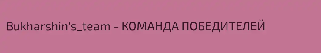 Bukharshin's_team - КОМАНДА ПОБЕДИТЕЛЕЙ
